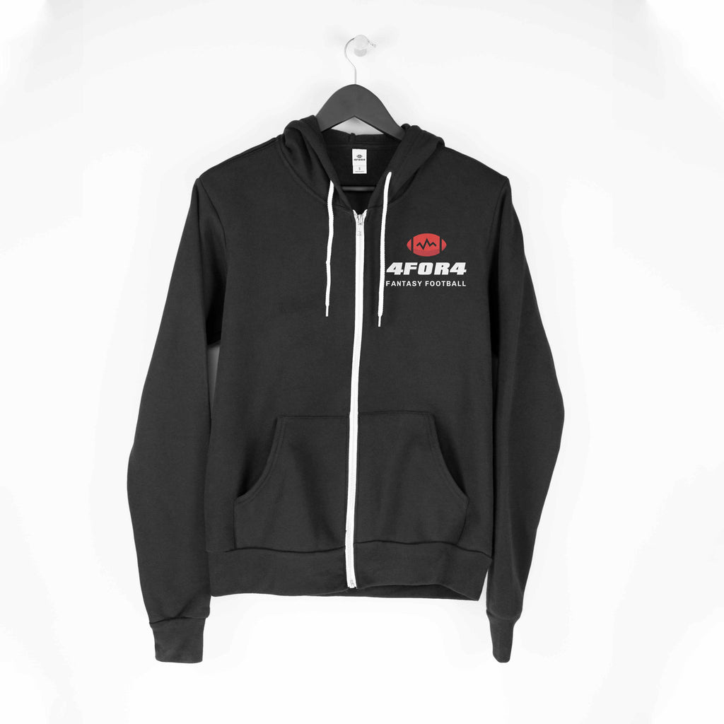 Black 4for4 zip Hoody
